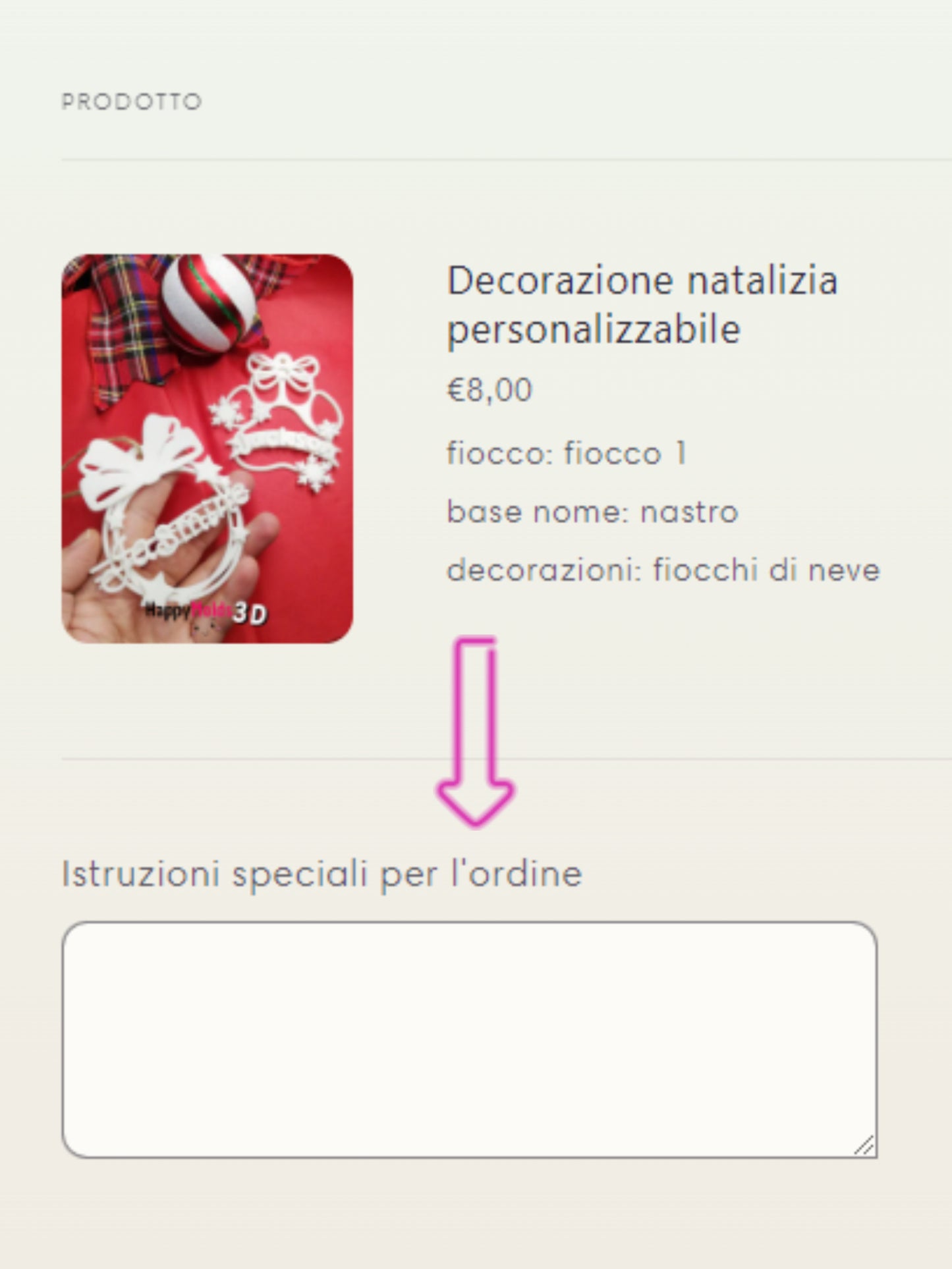 Decorazione natalizia personalizzabile